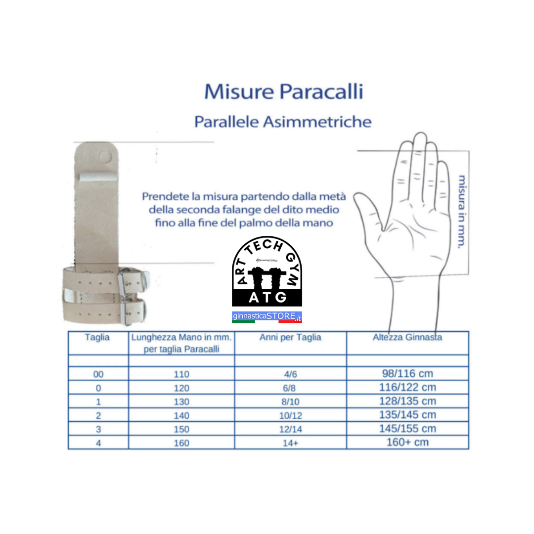 Paraccalli, Paracalli con lacci, Paracalli femminili, Paracalli GAF, Paracalli ATG