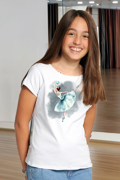 T-Shirt Dance Watercolor Green Heart